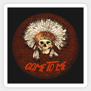 Limited Edition: Indian Tribal Headdress With Skull Sticker